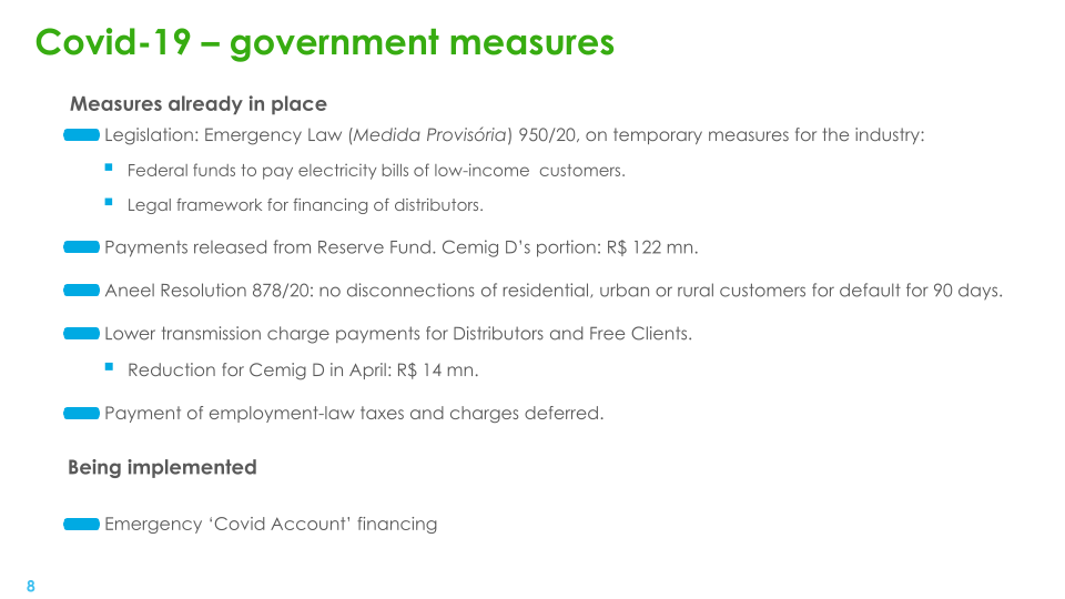 Cemig Results for 1Q20 slide image #9