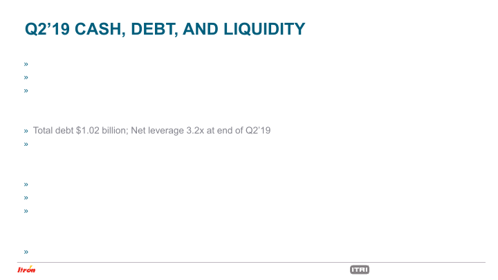 Second Quarter 2019 Earnings Conference Call slide image #14