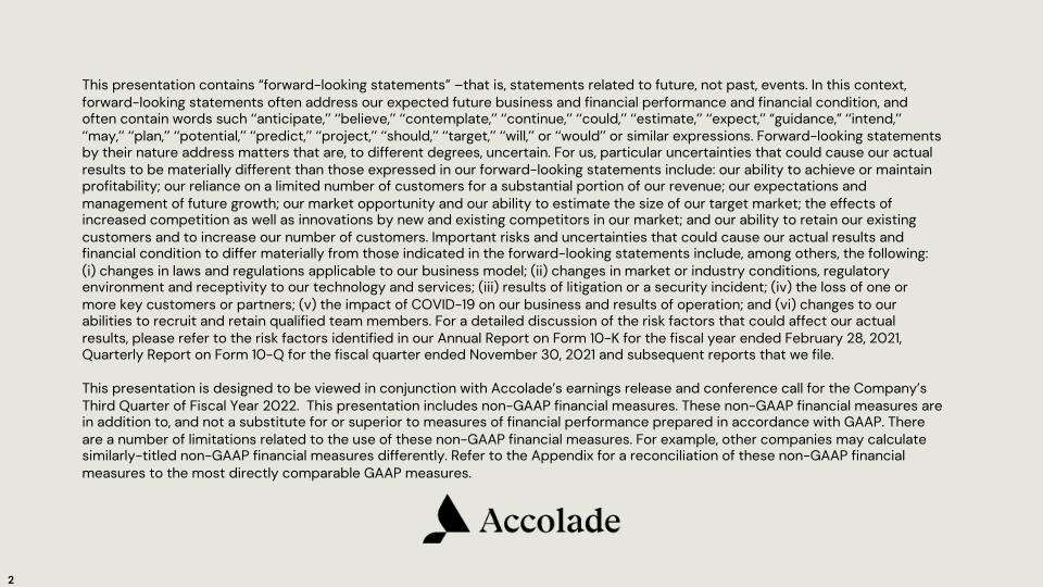 Accolade (ACCD) Fiscal Third Quarter Earnings Presentation slide image #3