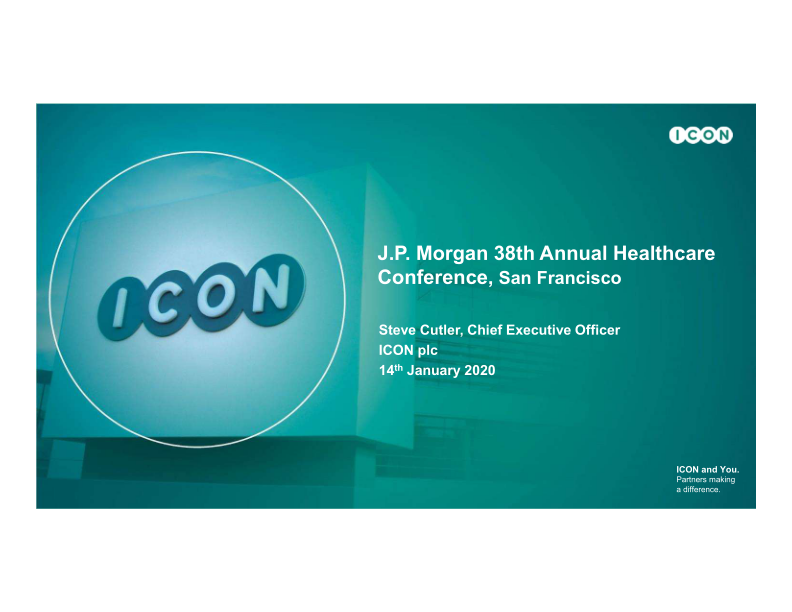 J.P. Morgan 38th Annual Healthcare Conference, San Francisco image