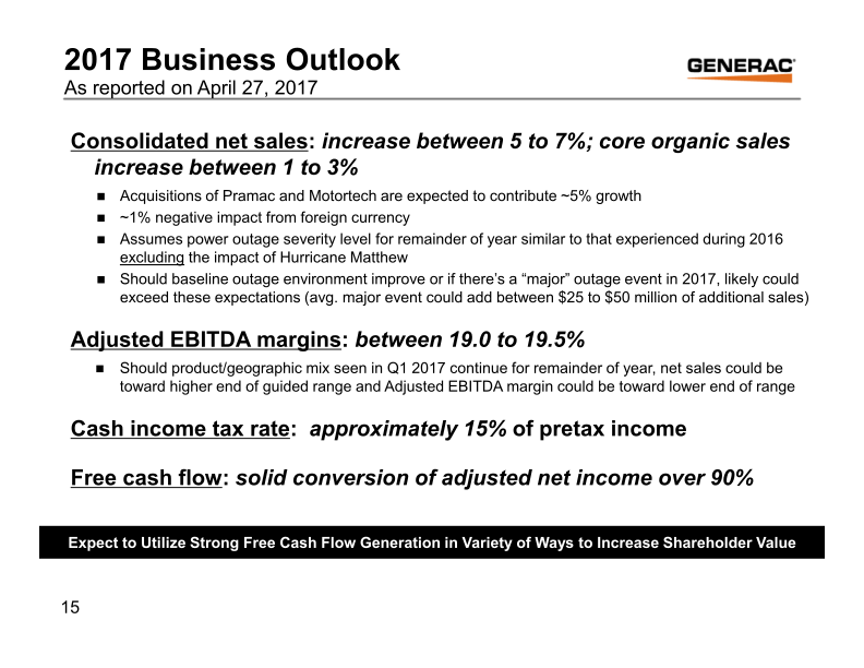 Generac Key Banc Industrial Conference May 31, 2017 slide image #16