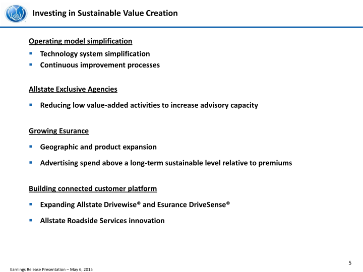 First Quarter 2015 Earnings Presentation slide image #7