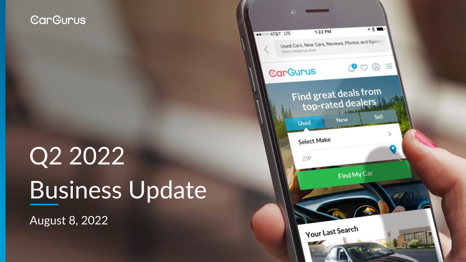 Cargurus Q2 2022 Business Update image