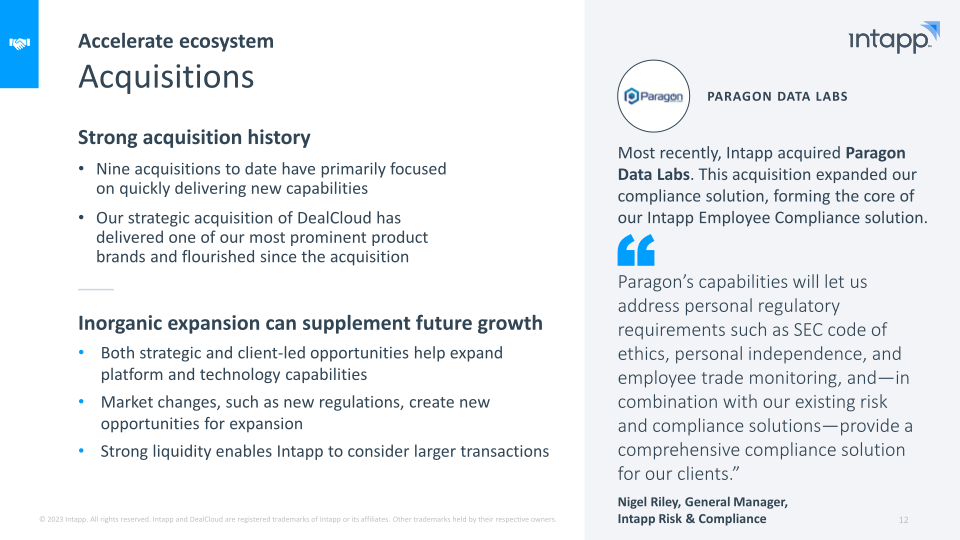 Intapp Enabling the Industry Cloud for Professional and Financial Services Firms slide image #13