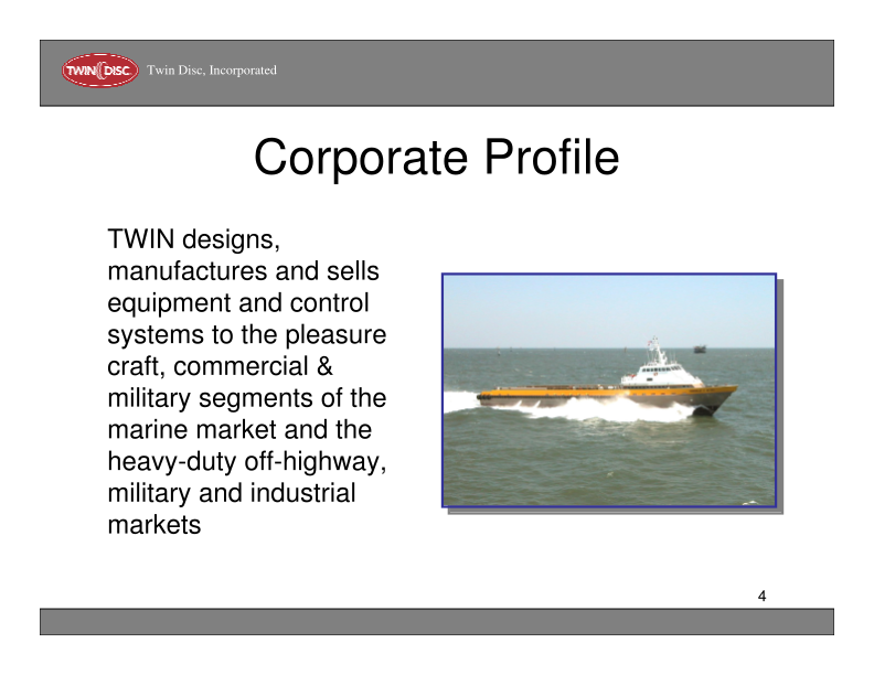 Twin Disc Company Presentation slide image #5