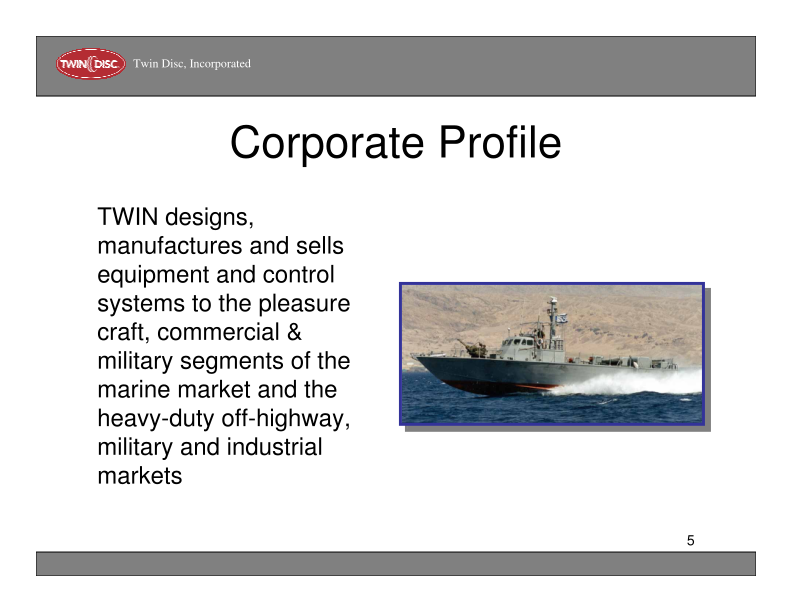 Twin Disc Company Presentation slide image #6