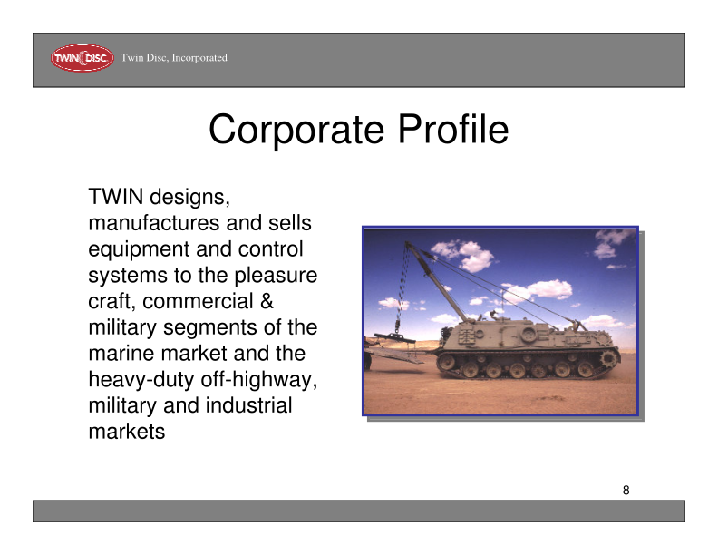 Twin Disc Company Presentation slide image #9