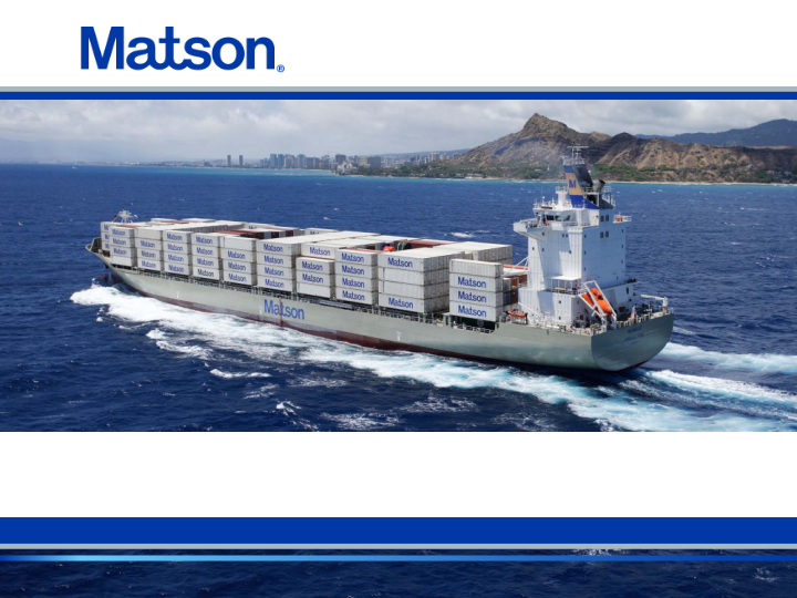 Matson Navigation Company, Inc. Company Presentation image