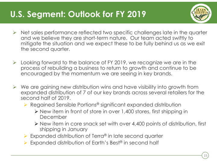 First Quarter Fiscal 2019 Business Review & Outlook slide image #16