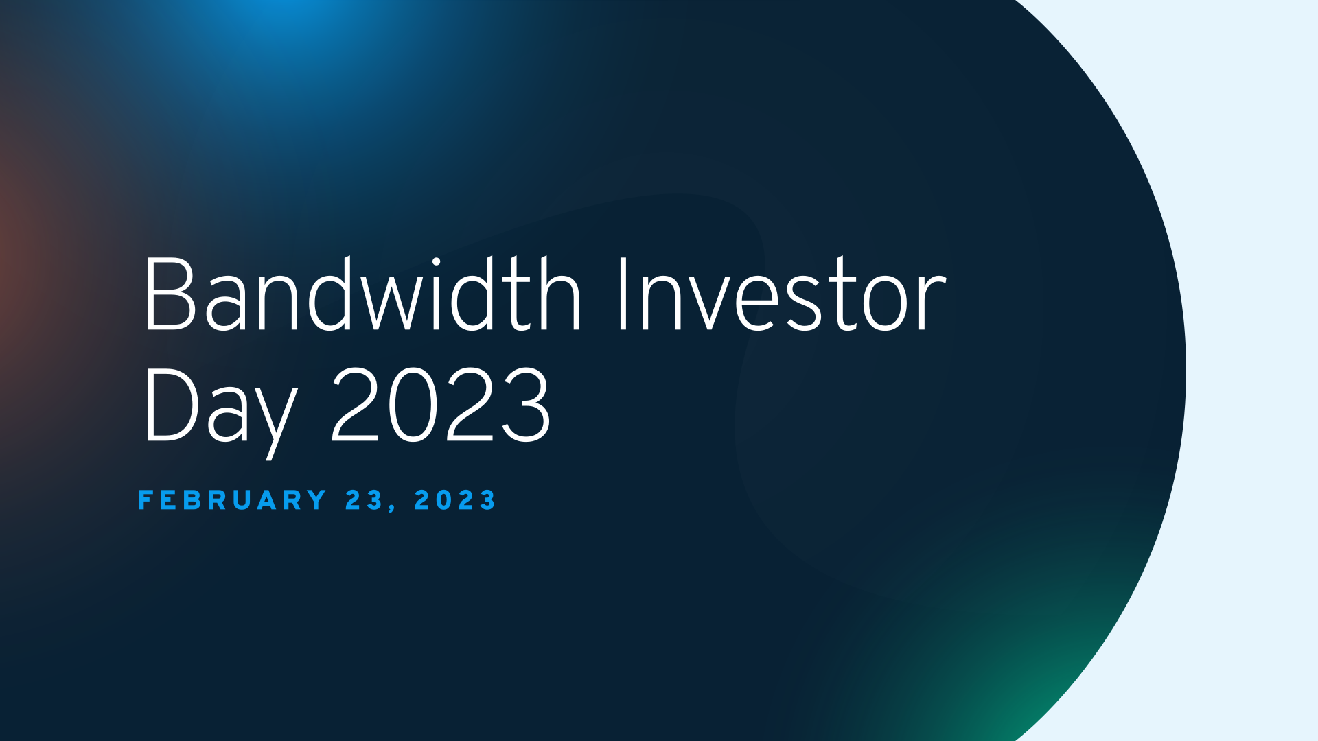 Bandwidth Investor Day 2023 image