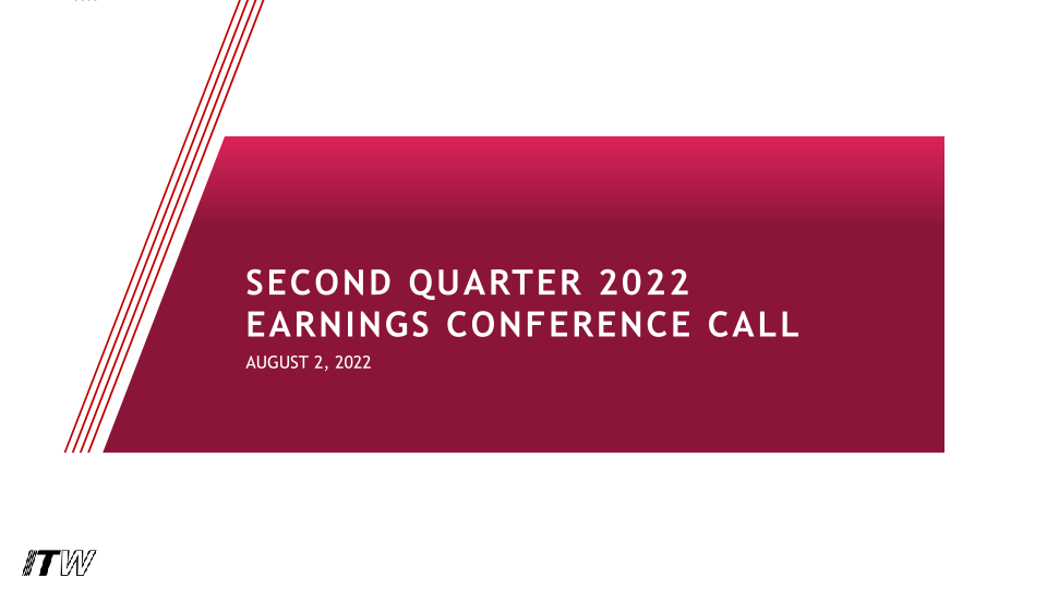 Second Quarter 2022 Earnings Conference Call image