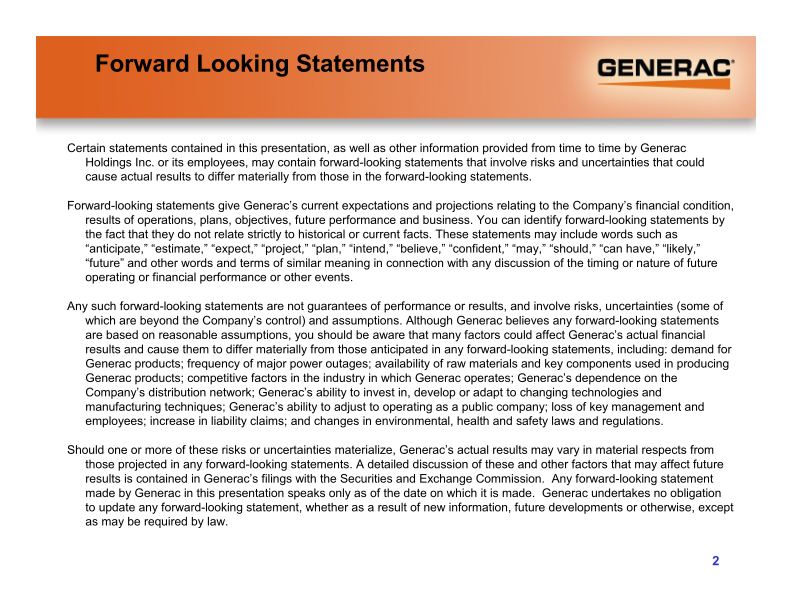 Generac Investor Presentation slide image #3