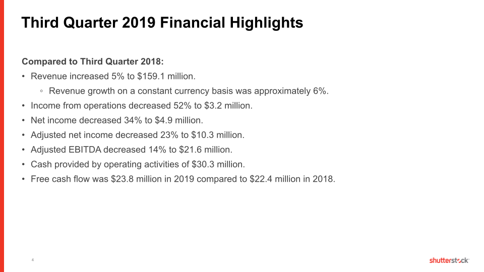 Shutterstock Third Quarter 2019 slide image #5