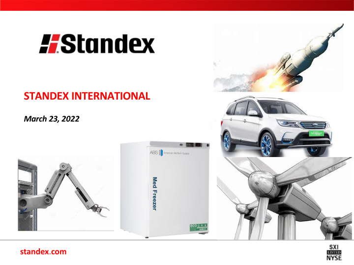 Standex International Sidoti Spring 2022 Virtual Investor Conference image