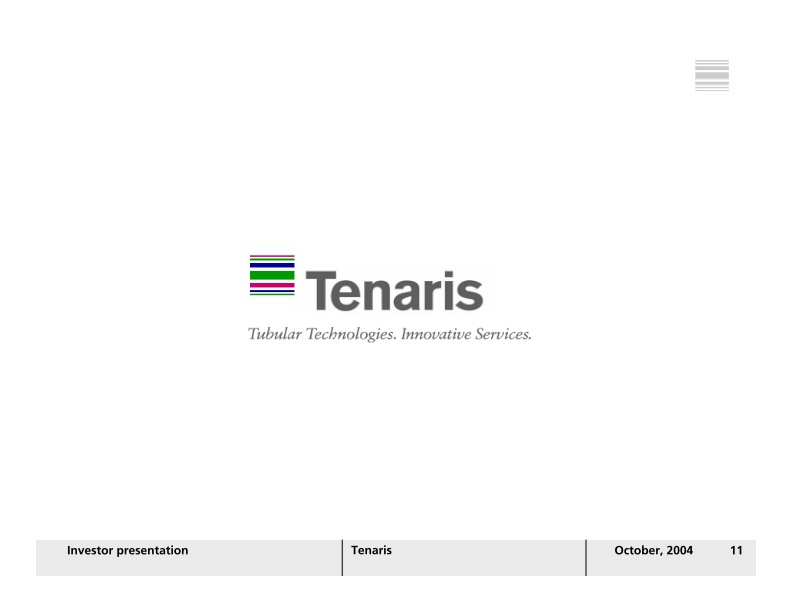 Tenaris Investor Presentation slide image #12