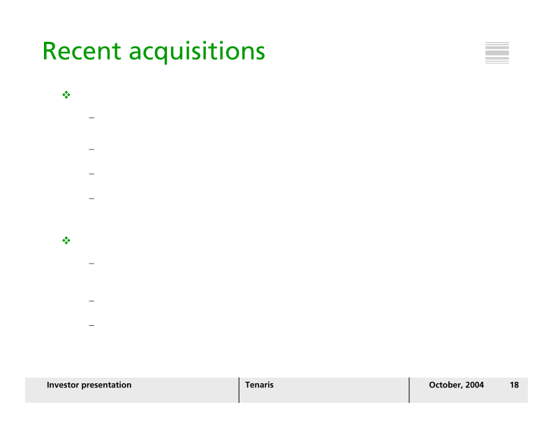 Tenaris Investor Presentation slide image #19