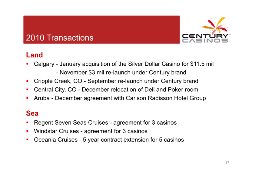 Century Casinos Corporate Presentation slide image #28