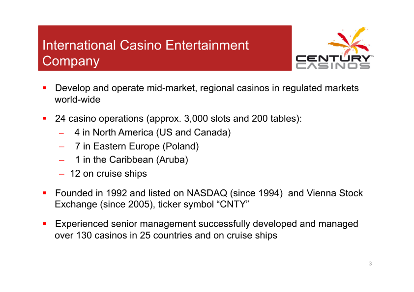 Century Casinos Corporate Presentation slide image #4