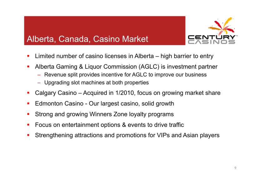 Century Casinos Corporate Presentation slide image #10