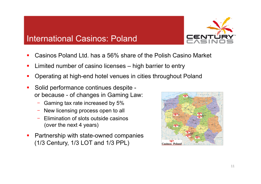 Century Casinos Corporate Presentation slide image #12