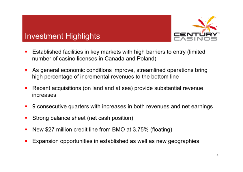 Century Casinos Corporate Presentation slide image #5