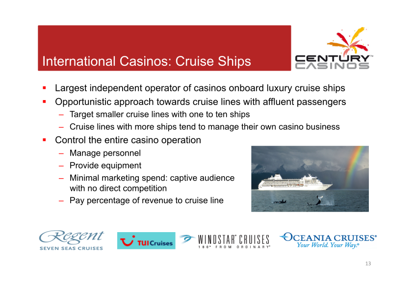 Century Casinos Corporate Presentation slide image #14