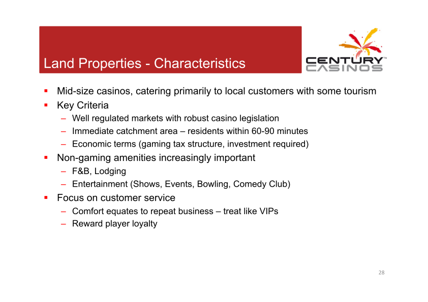 Century Casinos Corporate Presentation slide image #29