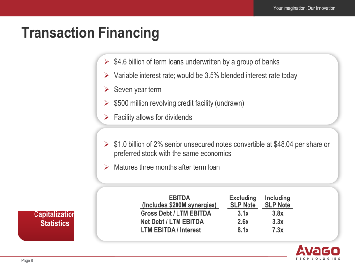 Avago Technologies To Acquire LSI Corporation slide image #9