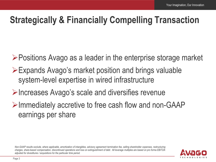 Avago Technologies To Acquire LSI Corporation slide image #4