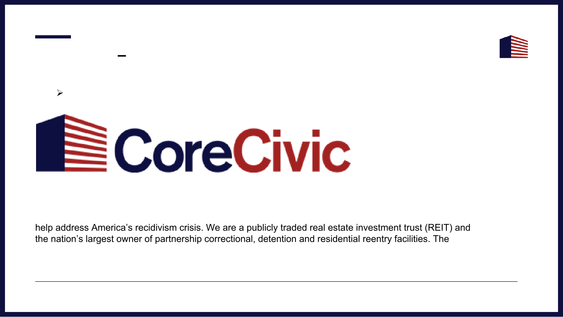 CoreCivic Third Quarter 2016 Investor Presentation slide image #16