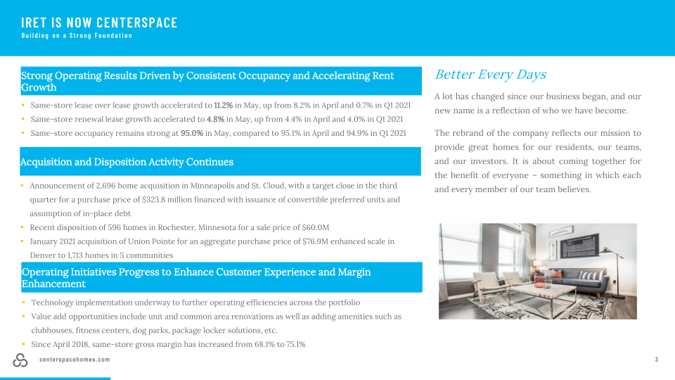 Center Space Investor Presentation slide image #4