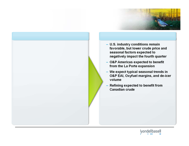 Lyondellbasell Third-Quarter 2014 Earnings slide image #14