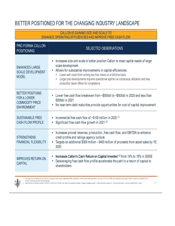 Callon Acquisition of Carrizo Amended Merger Agreement slide image #9