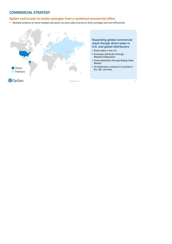 OpGen Investment Opportunity slide image #19