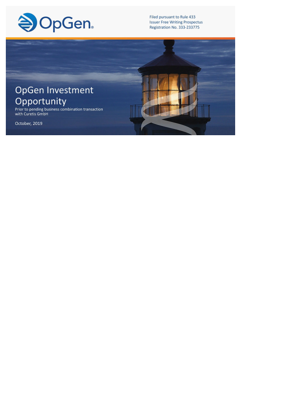 OpGen Investment Opportunity image