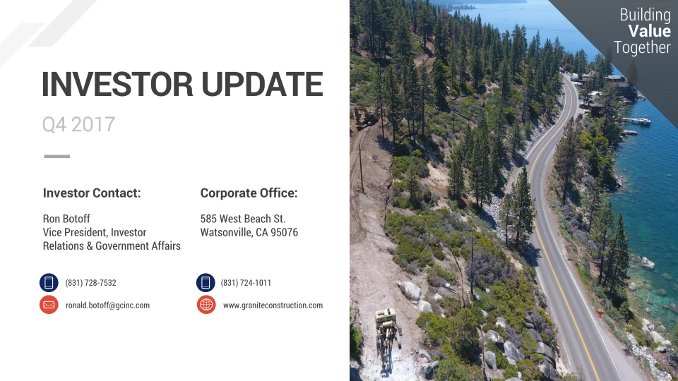 Granite Investor Update slide image #19