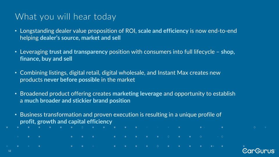 CarGurus’ Investor Day slide image #13