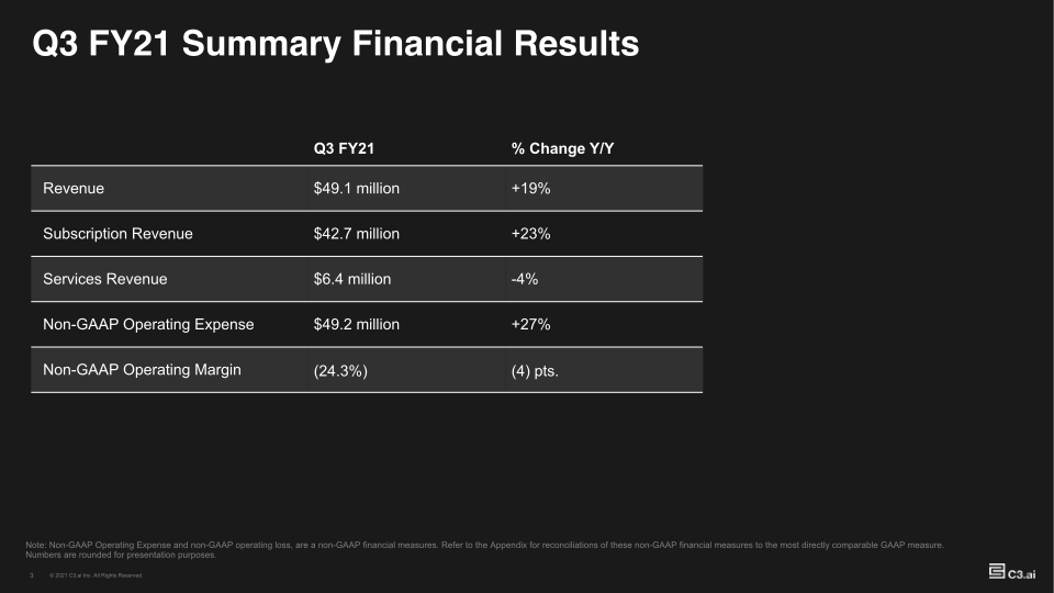 C3.AI Business Update Q3 FY21 slide image #4