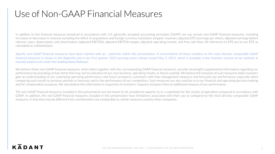 First Quarter 2023 Business Review slide image #4