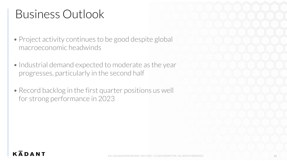 First Quarter 2023 Business Review slide image #11