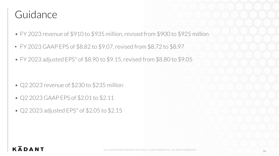 First Quarter 2023 Business Review slide image #17