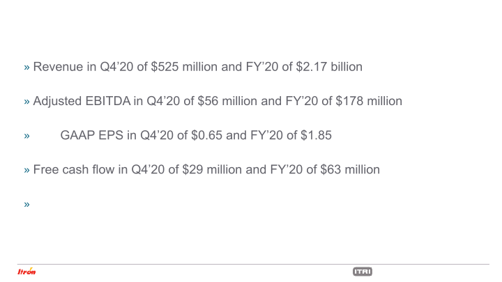 Fourth Quarter 2020 Earnings Conference Call slide image #5