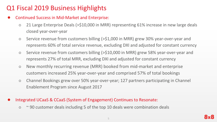 First	Quarter Fiscal	2019 Earnings slide image #6